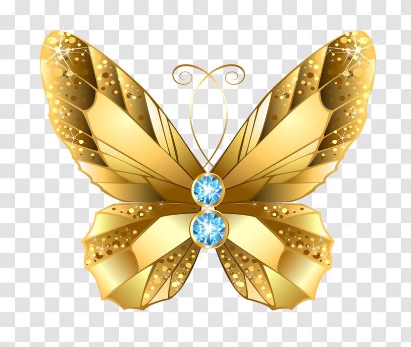 Butterfly Gold Moths Clip Art - Transparency And Translucency Transparent PNG