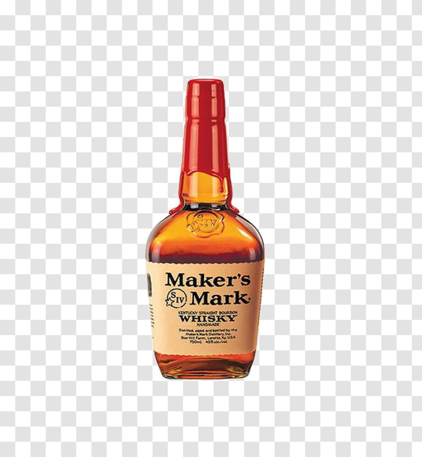 Maker's Mark Bourbon Whiskey Distilled Beverage American - Single Barrel - Drink Transparent PNG