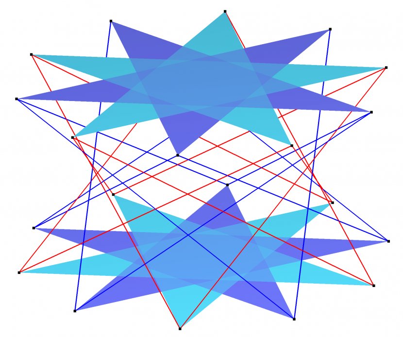 Skew Polygon Pentagrammic Crossed-antiprism Geometry - Blue - Hexagon Transparent PNG