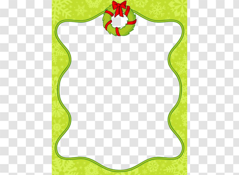 Christmas Santa Claus Paper Clip Art - Produce - Lime Border Frame Transparent Transparent PNG