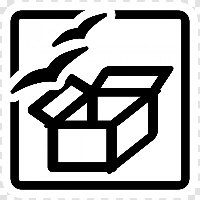 Parcel Clip Art - Black And White - Set Up Transparent PNG