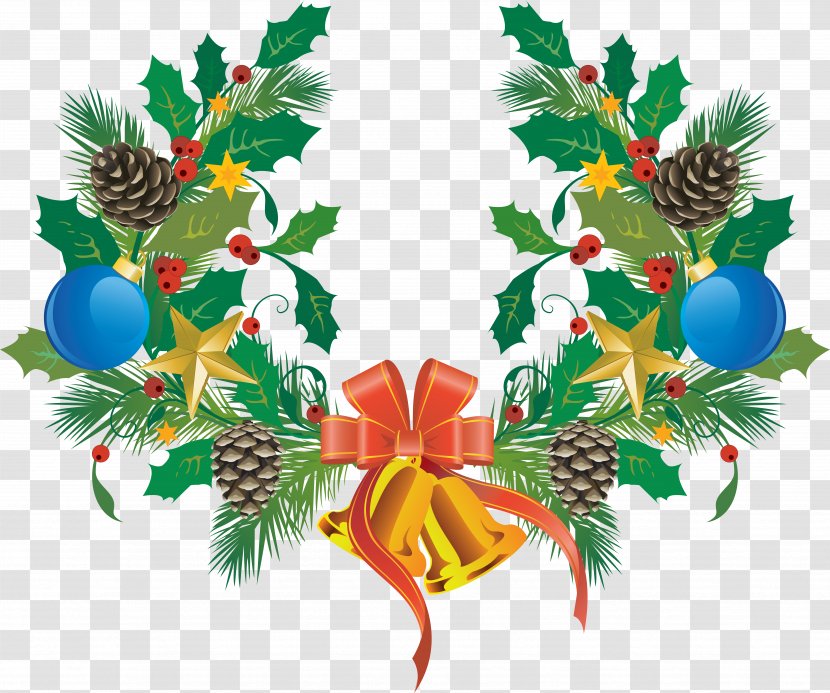Christmas Ornament Clip Art - Wreath Transparent PNG