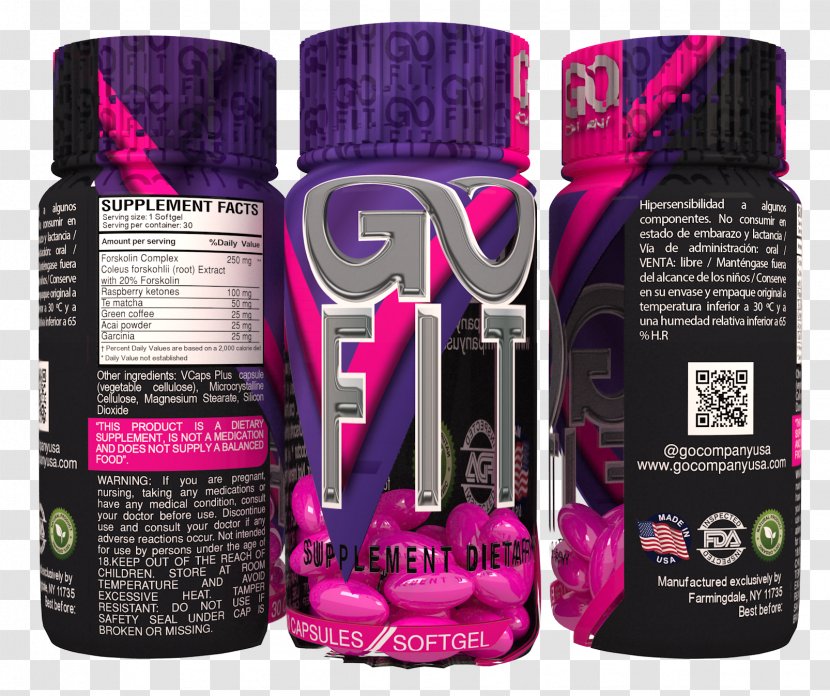 Mundo Fit Colombia GO Fat Liquid Dietary Supplement - Magenta - Matcha Coffee Transparent PNG