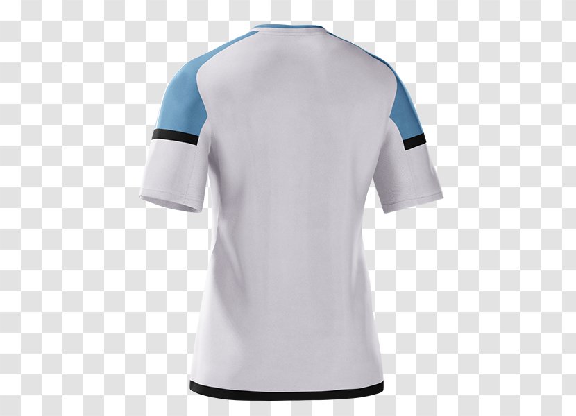 Shoulder Collar Sleeve Shirt - Electric Blue - Vertical Stripe Transparent PNG