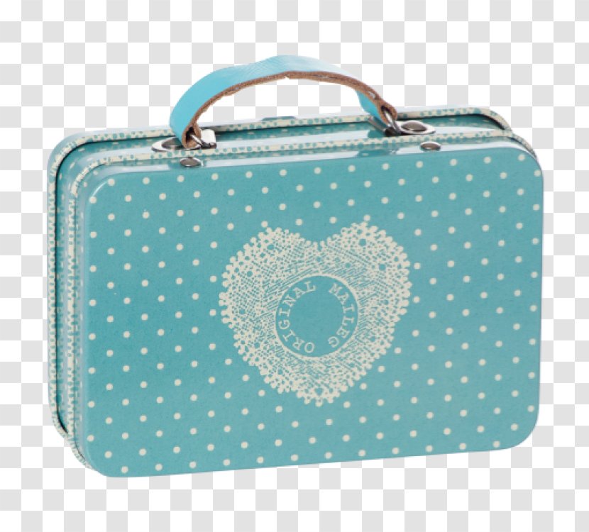 Suitcase Metal Hand Luggage Bag Travel - Turquoise Transparent PNG