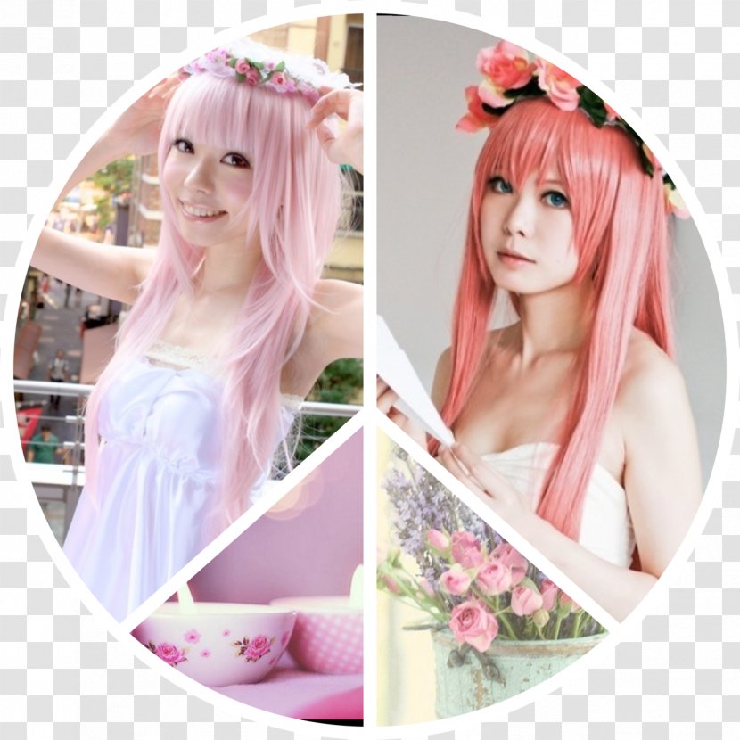 Wig Megurine Luka Blond Pink M Clothing Accessories - Costume - Hair Transparent PNG