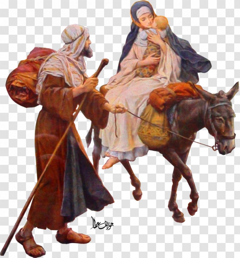 The Flight Into Egypt Our Lady Of Sorrows Theotokos Finding In Temple - Jesus - Egyptian Plane Sculpture Transparent PNG