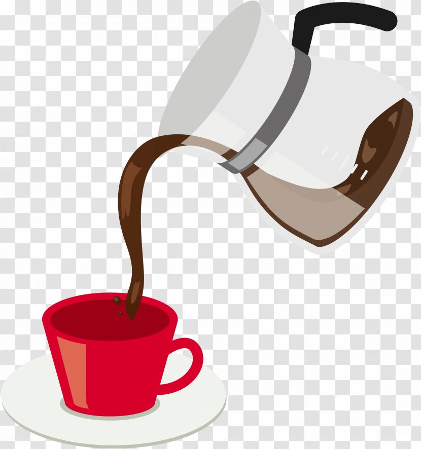 Coffee Cup Cafe Kettle Illustration - Espresso Transparent PNG