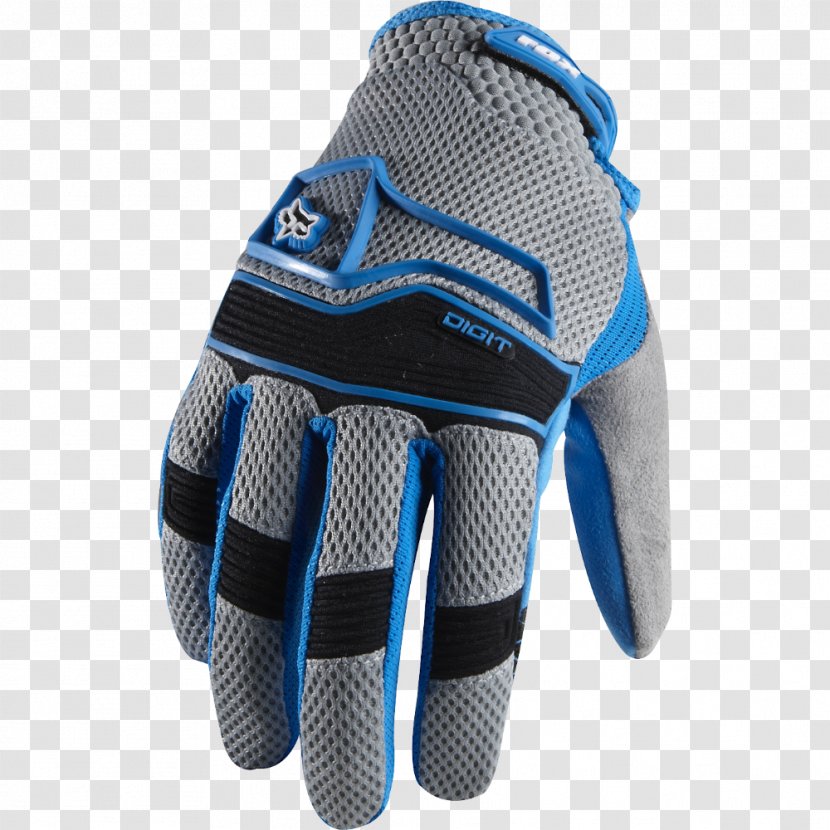 Lacrosse Glove Digit Cycling Fox Racing - Safety - Antiskid Gloves Transparent PNG