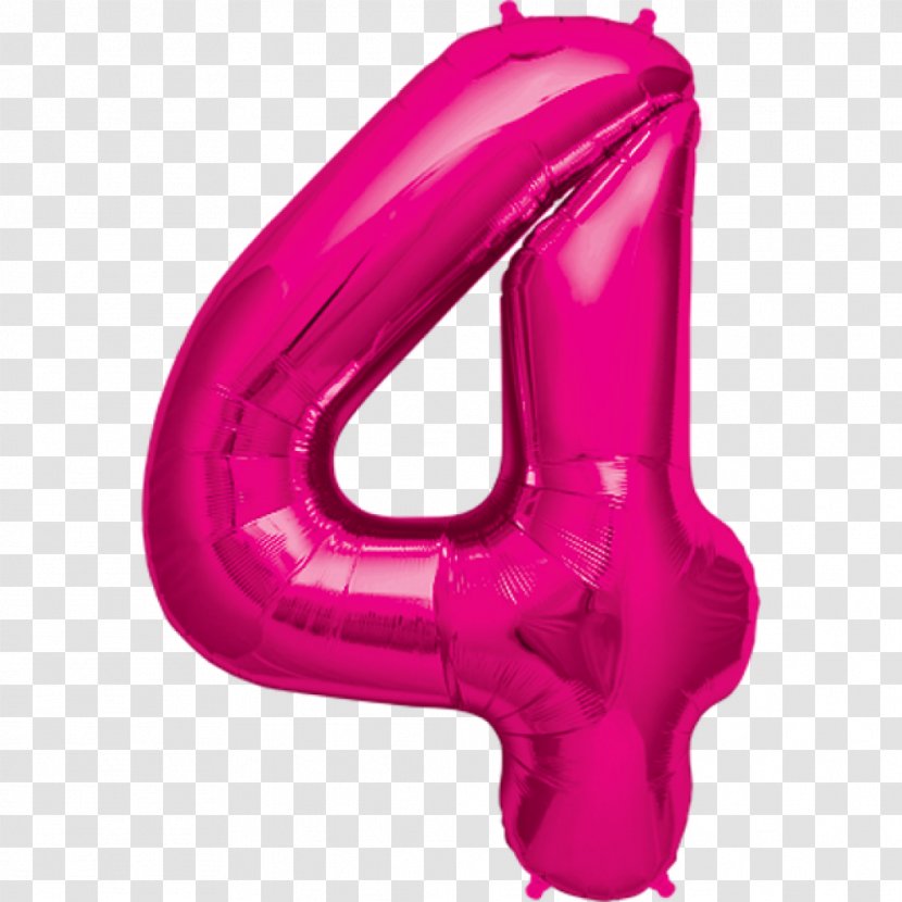 Mylar Balloon Magenta Birthday Party - Pink Transparent PNG