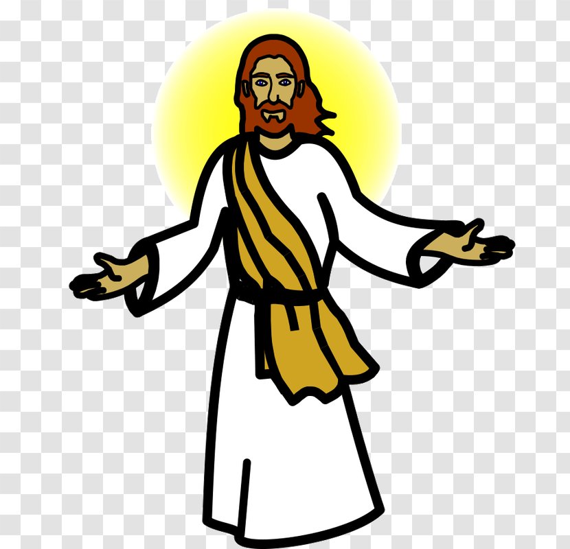 Symbol Clip Art - Yellow - Jesus Christ In The Heaven Transparent PNG
