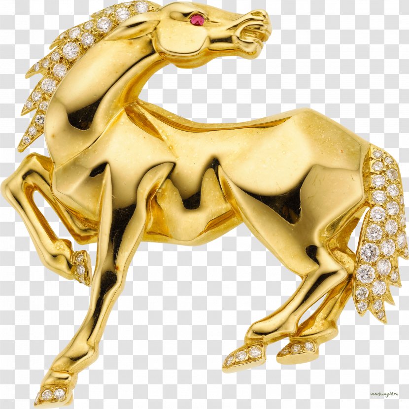 Horse Brooch Download - Body Jewelry Transparent PNG