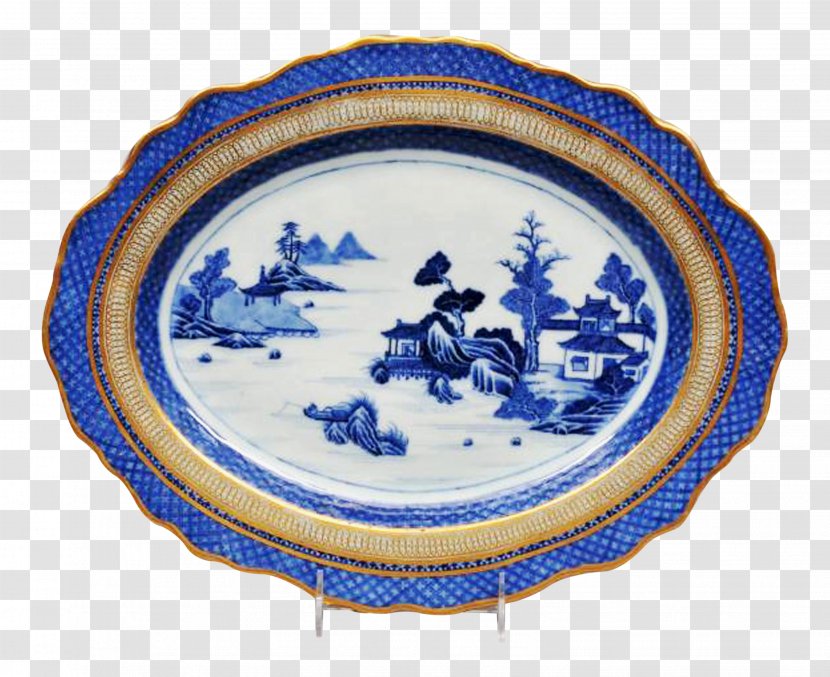 Blue And White Pottery Chinese Export Porcelain Ceramic Plate - Ornament Transparent PNG