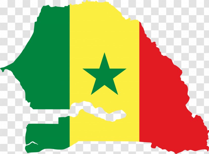 Flag Of Senegal Blank Map - Egypt Features Transparent PNG