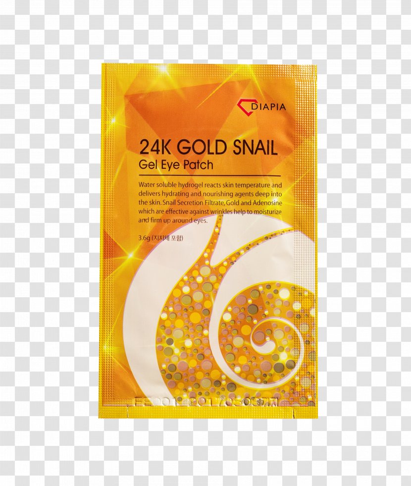 Snail Slime Face Gel Skin - Gold Transparent PNG