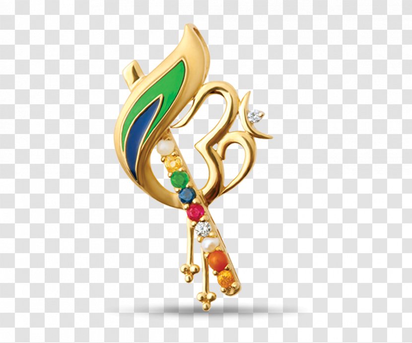 Earring Jewellery Charms & Pendants Krishna Gold - Orra - Flute Peacock Transparent PNG