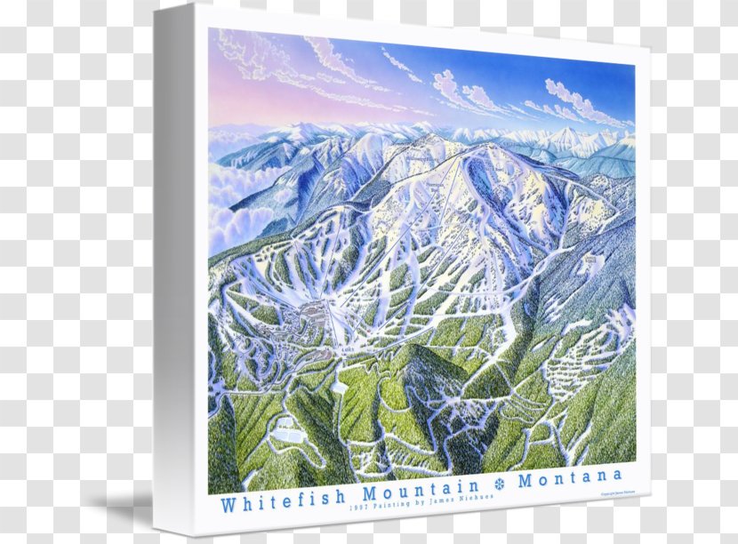 Whitefish Mountain Resort Gallery Wrap Picture Frames Canvas - Ecosystem Transparent PNG