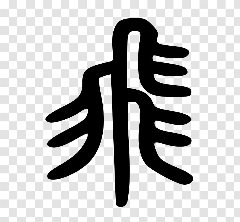 Radical 183 Kangxi Dictionary Small Seal Script Flight - Chinese Characters - China Transparent PNG