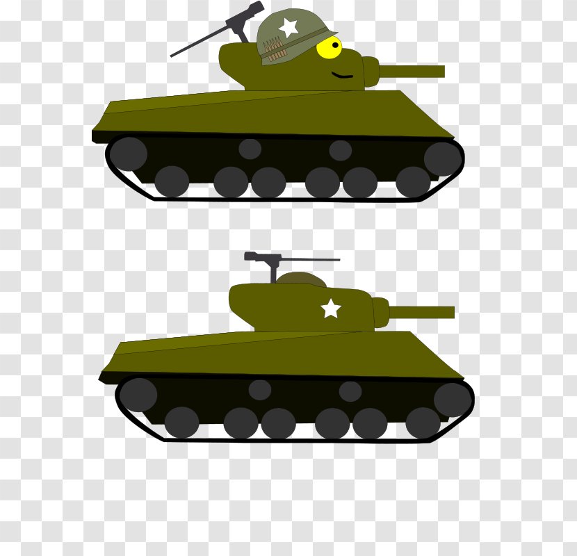 Tank M4 Sherman Clip Art - Drawing - Cliparts Transparent PNG