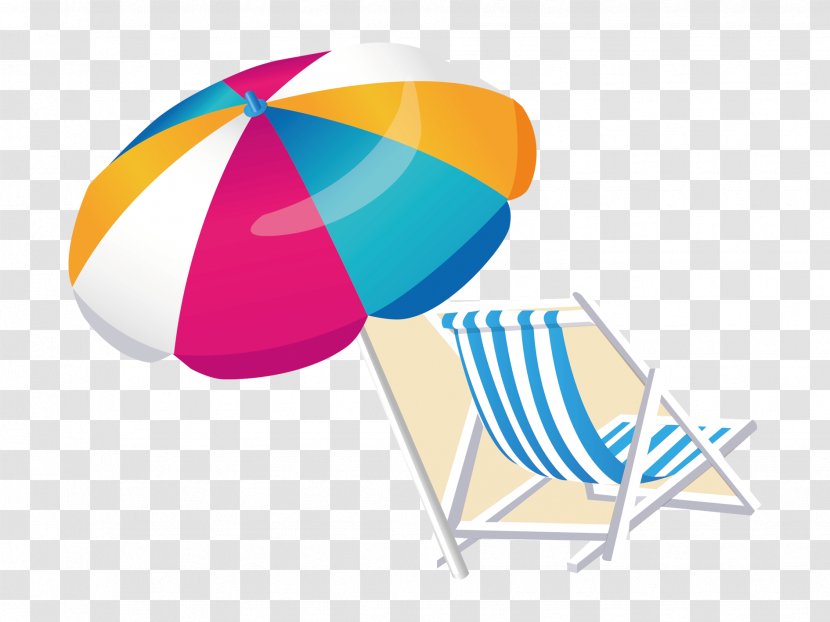 Beach Umbrella Illustration - Chair - Chairs Transparent PNG