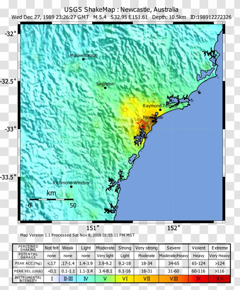 2016 Tanzania Earthquake 1989 Newcastle Map United States Geological Survey - Seismic Magnitude Scales Transparent PNG