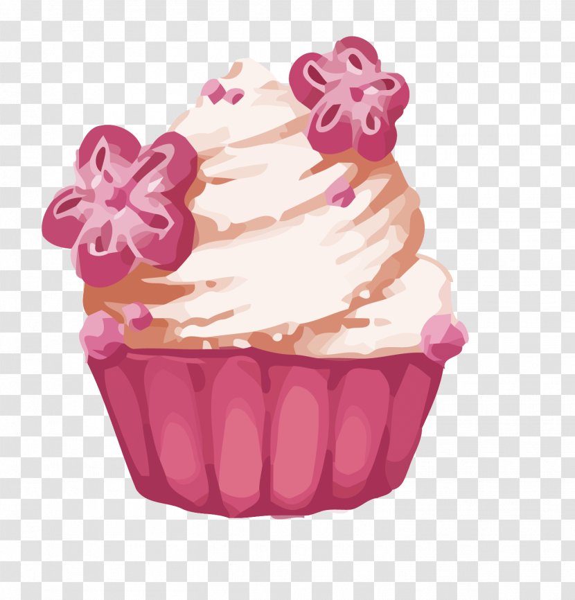 Cupcake Macaron Muffin Pastry - Food - Vector Cherry Cake Transparent PNG