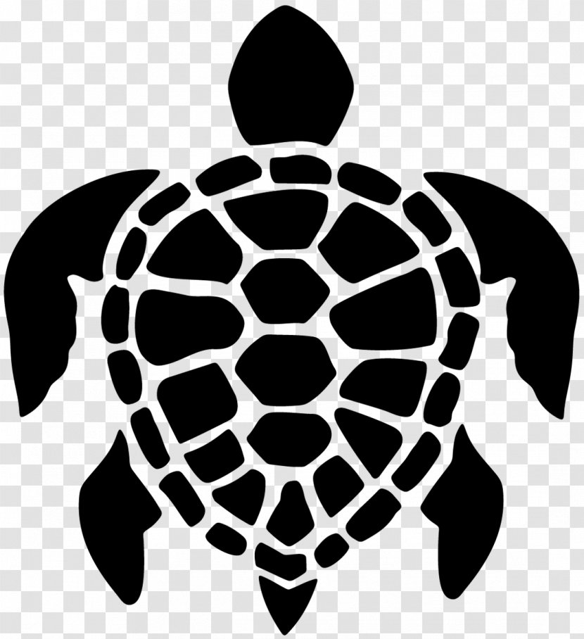 Turtle Surfing Sticker Decal Clip Art - Black And White - Tortoide Transparent PNG