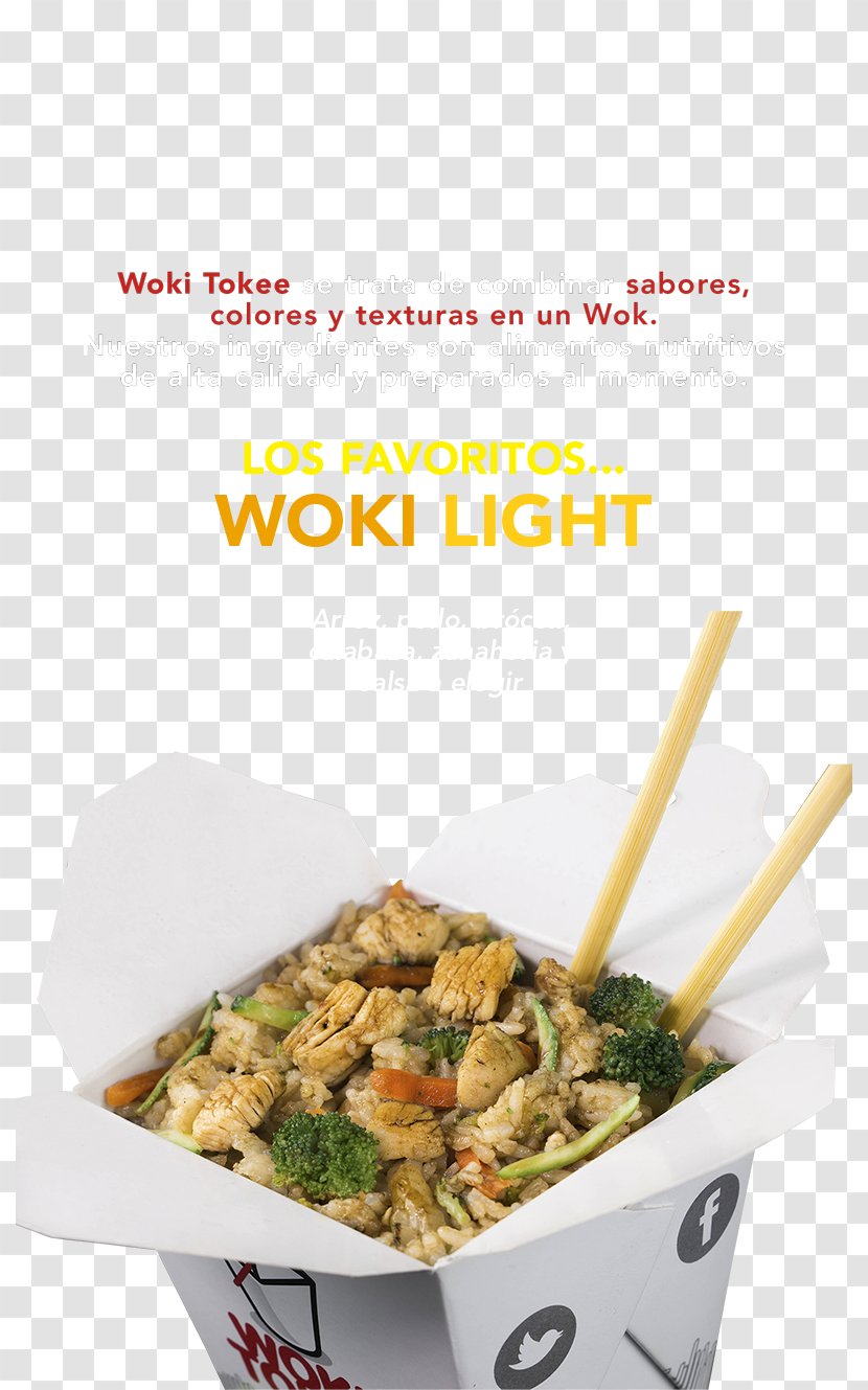 Vegetarian Cuisine Asian Food Rice Noodles - Dish - Woki Toki Transparent PNG