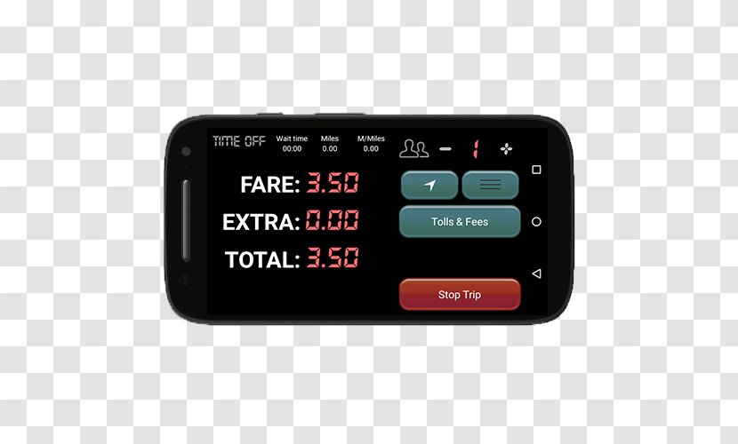 Multimedia Pedometer Mobile Phones IPhone - Electronics Accessory - Taxi Meter Transparent PNG