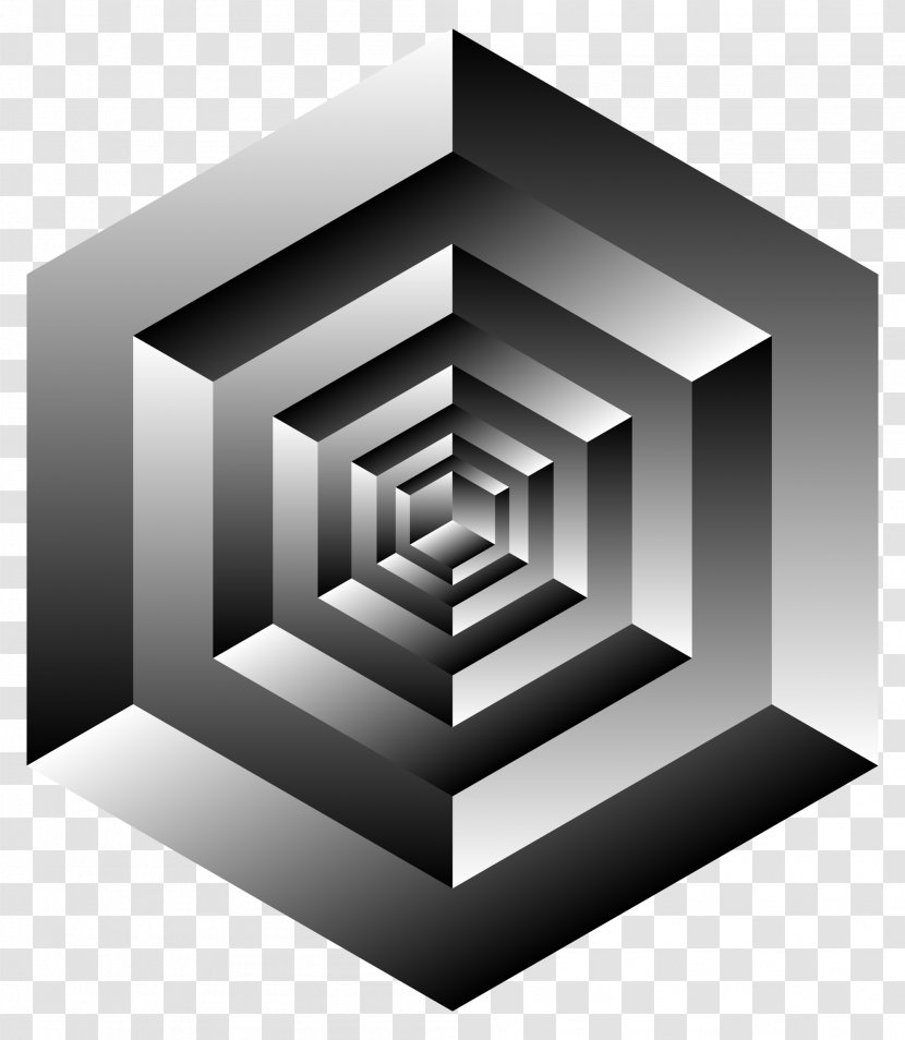 Penrose Triangle Necker Cube Optical Illusion - Impossible Transparent PNG