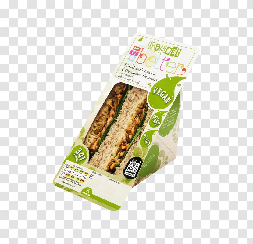 Falafel Hummus Food Veganism Vegetarianism - Organic - Sandwich Transparent PNG