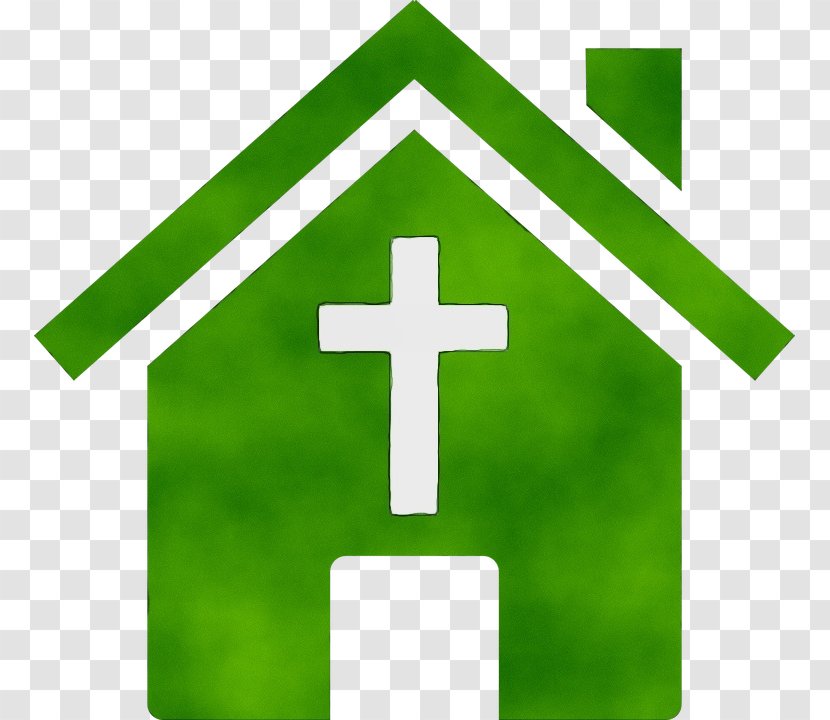 Green Line Cross Symbol Sign - Paint Transparent PNG