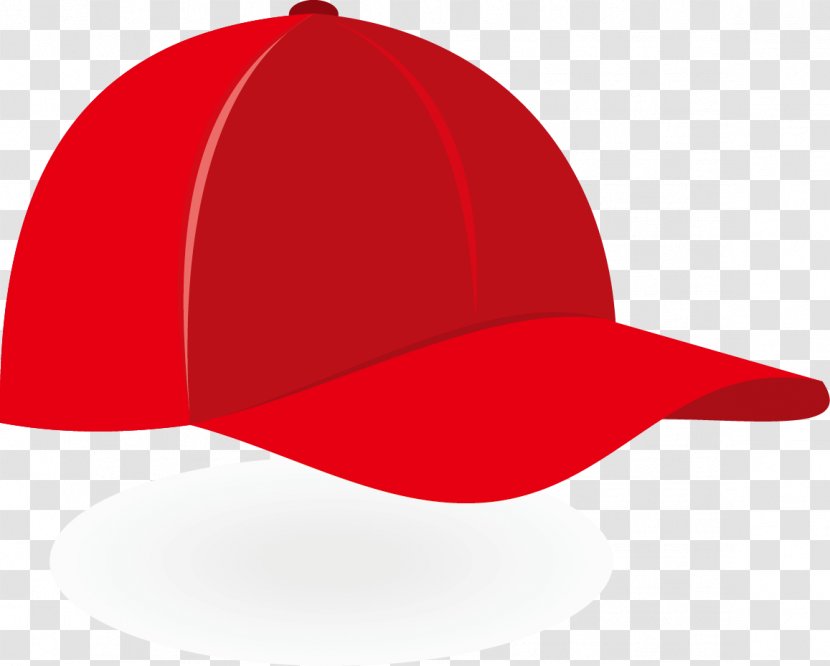 Baseball Cap Hat - Vector Illustration Red Transparent PNG