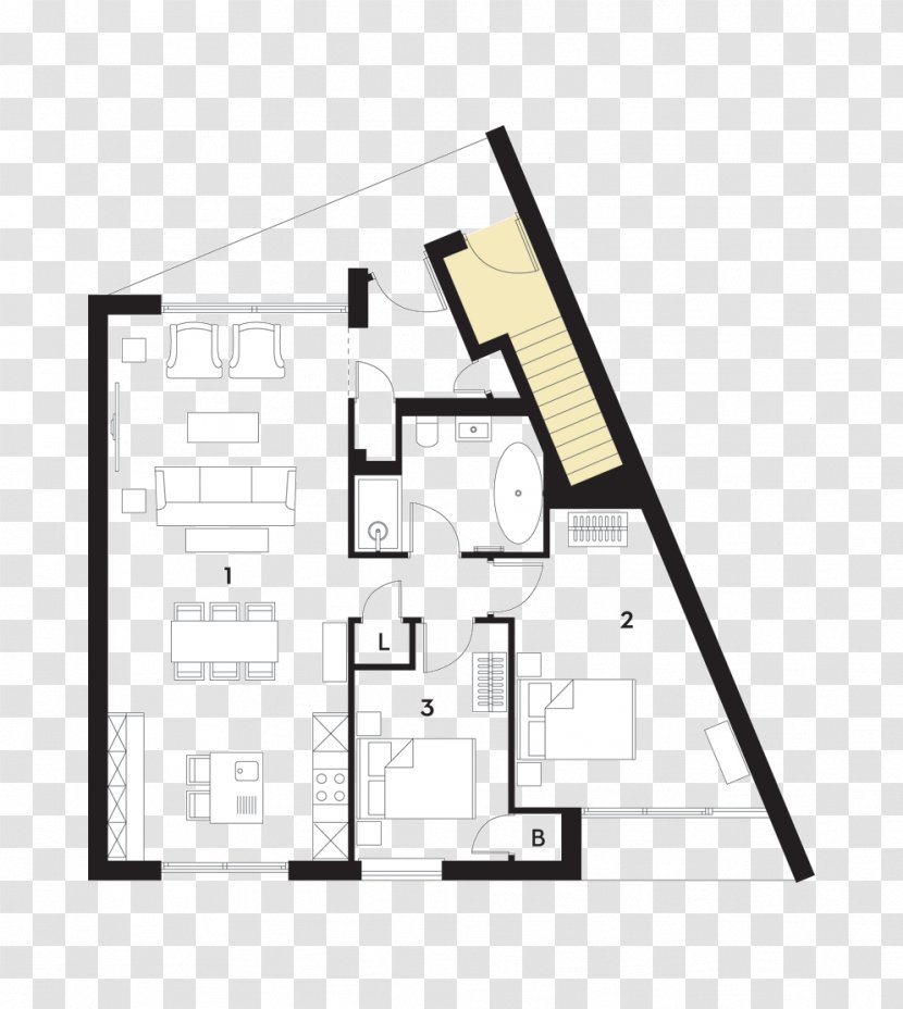 Floor Plan Facade Property - Terraces And Open Halls Transparent PNG