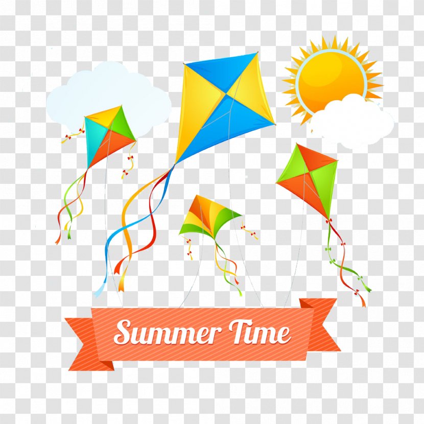 Color Kite And Sun - Triangle - Drawing Transparent PNG