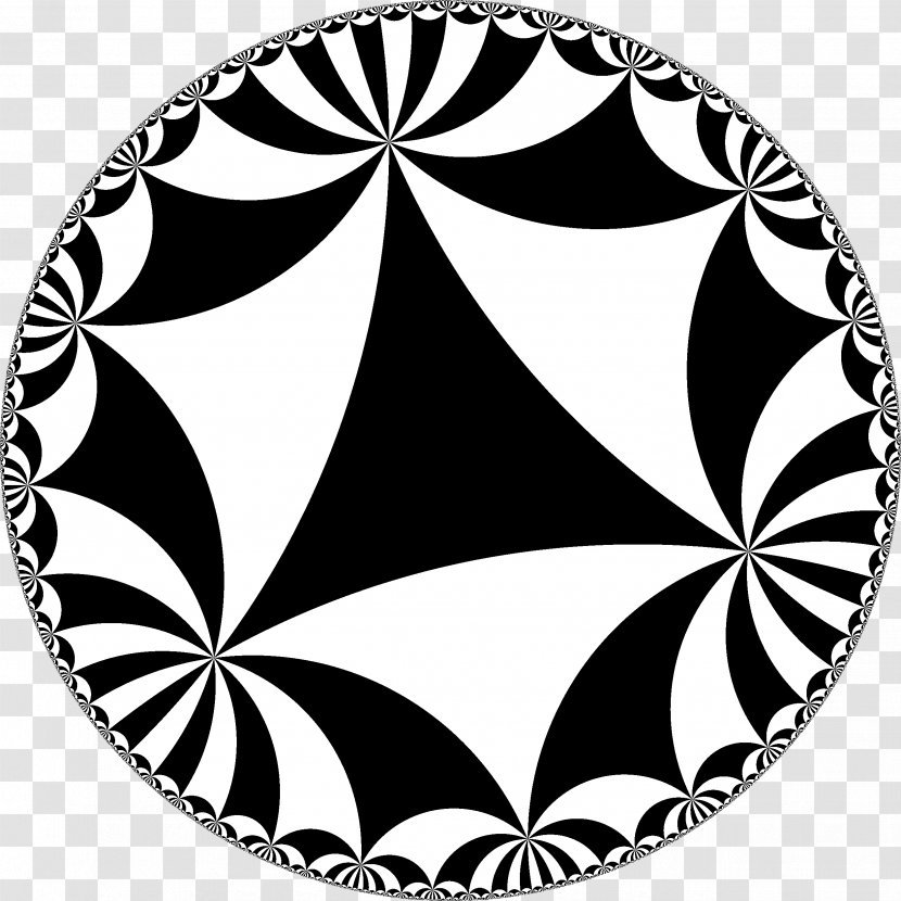 Hyperbolic Geometry Space Non-Euclidean Tessellation - Plane Transparent PNG