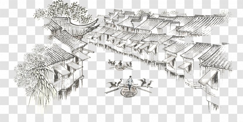 Wuzhen Jiangnan Icon - Structure - Ancient Town Play Scenery To Avoid Matting Transparent PNG