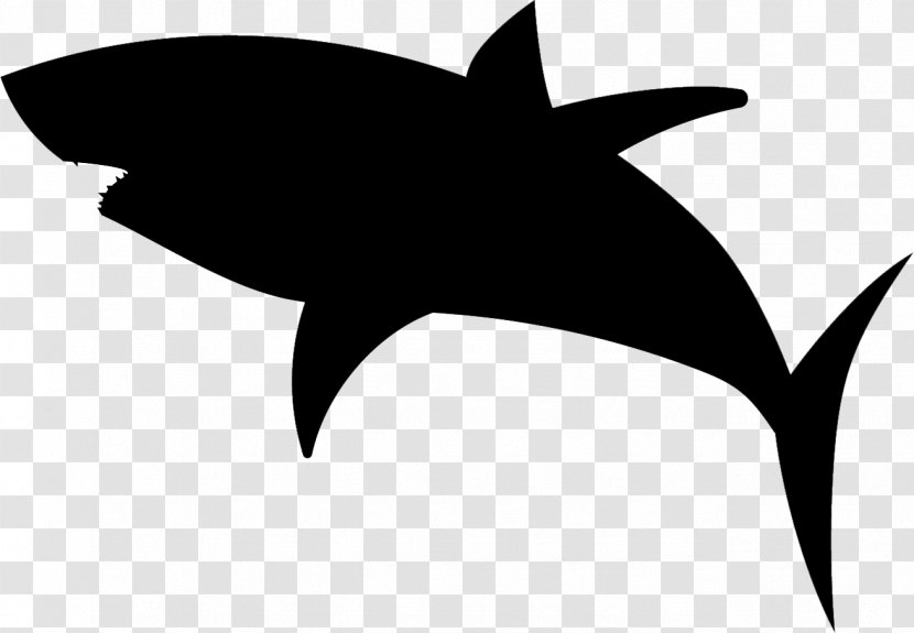 Great White Shark Silhouette - Monochrome Photography Transparent PNG