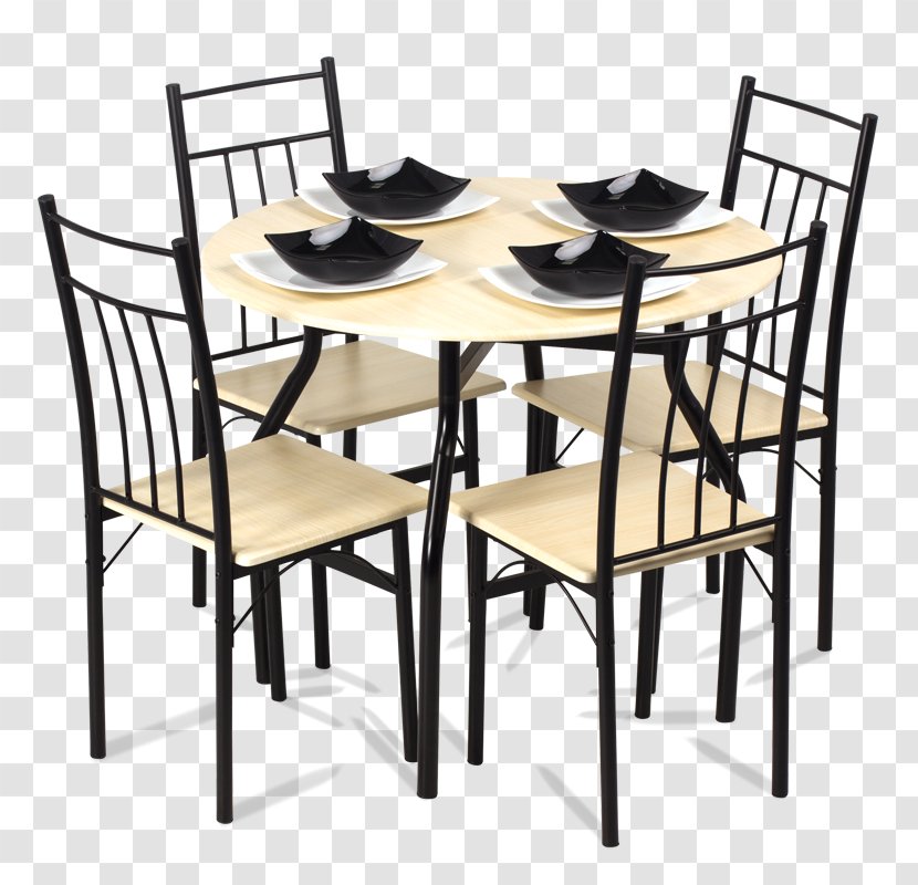 Table Chair Furniture Dining Room Matbord - Wood - Set With 4 Chairs Carmen Transparent PNG