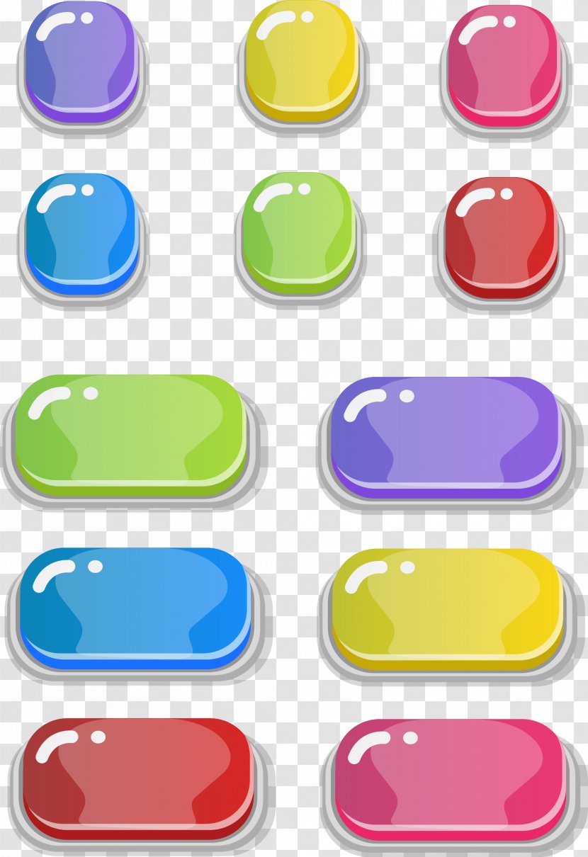 User Interface Android Typing Clip Art - Button - Rectangle Transparent PNG