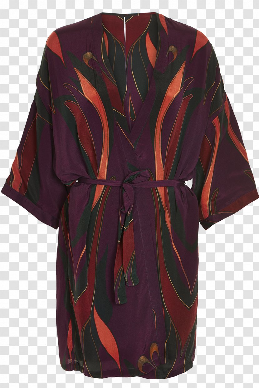 Robe Dress Sleeve Blouse Velvet - Outerwear Transparent PNG