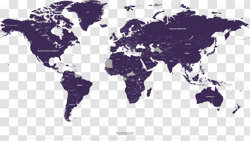 World Map Globe Earth - Purple Transparent PNG