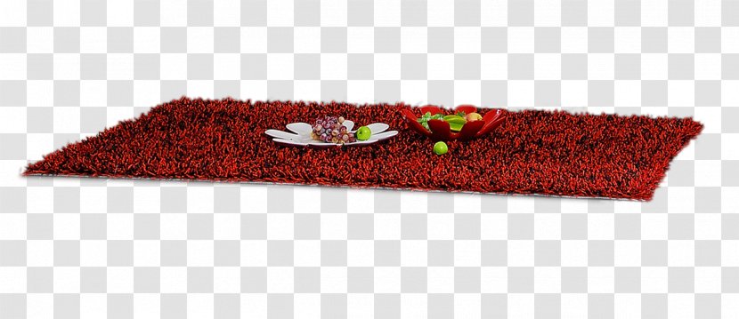 Red Rectangle Flooring - Carpet Fruit Plate Transparent PNG