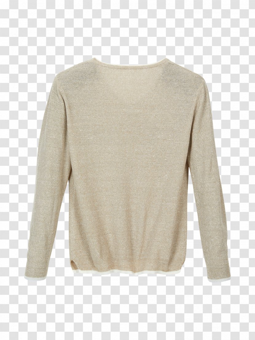 Beige Neck - Sweater - Natur Transparent PNG