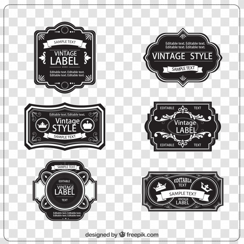 Vintage Clothing Label Etiquette - Black And White - Label,Retro Label,style,Retro,Retro Transparent PNG