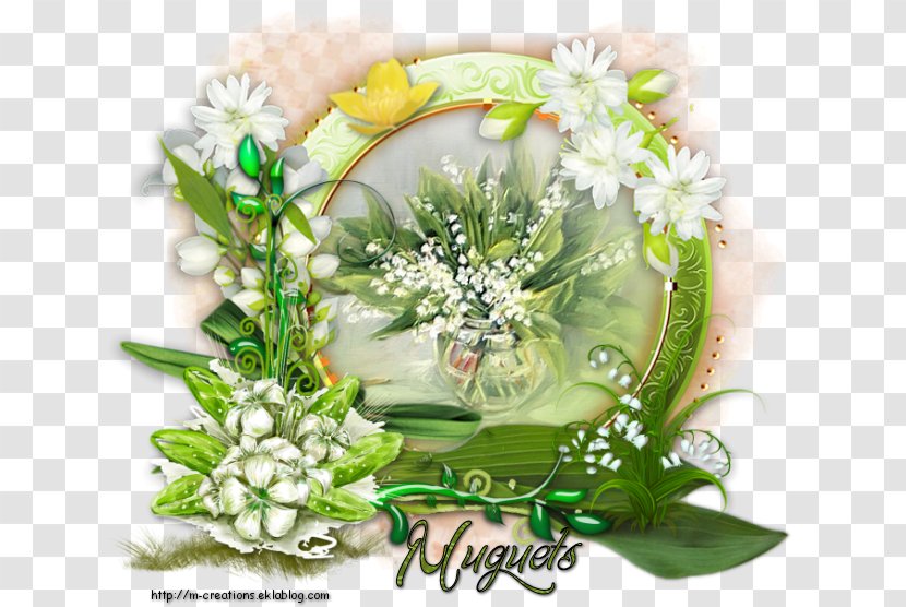 Floral Design Lily Of The Valley Flower Bouquet Cut Flowers - Heart Transparent PNG