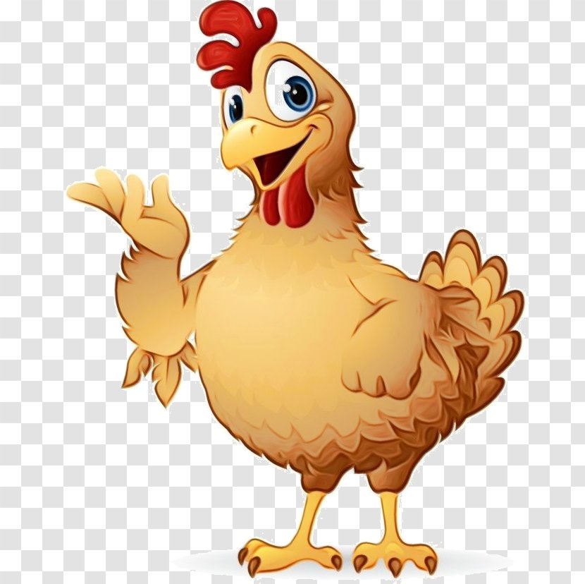 Chicken Bird Rooster Cartoon Beak - Wet Ink - Livestock Transparent PNG