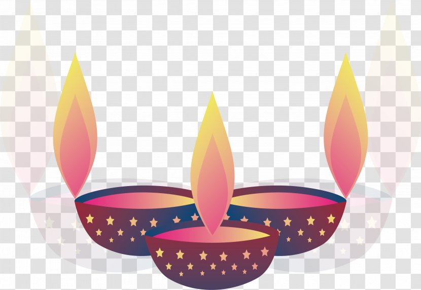 Lighting Purple Petal Symmetry - Hanukkah Candle Holders Transparent PNG