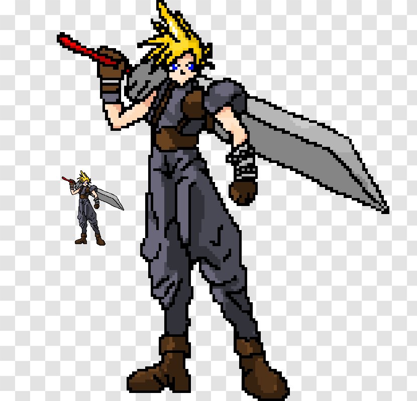 Final Fantasy VII Remake Cloud Strife Sephiroth Video Games - Art - 16 By Pixel Transparent PNG