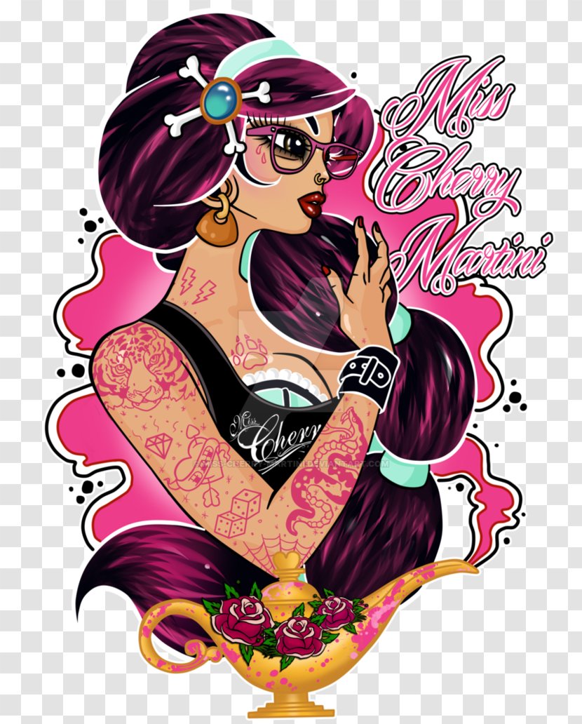 Princess Jasmine Ariel Disney Canvas Tattoo - Silhouette Transparent PNG